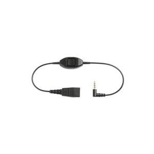 Jabra - Link 8800-00-103 cordon telephone mobile pour I-phone 6 & 6S. QD to jack 3.5 mm